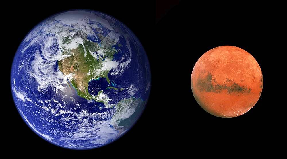 Earth and Mars