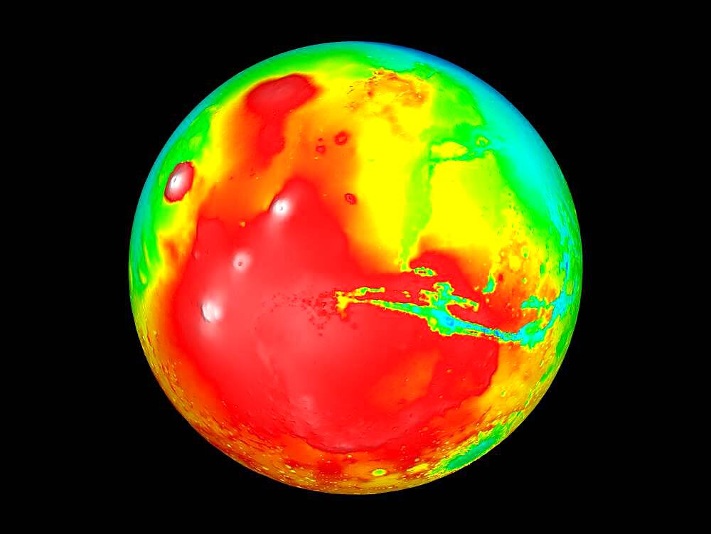 Martian Topography, Mars Orbiter Laser Altimeter