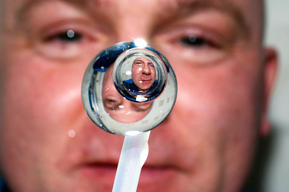 Water Droplet on the ISS