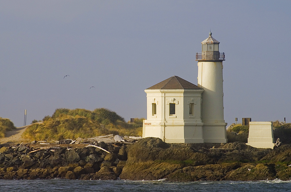 Coquille River Lighthouse in Bandon; Bullards Beach State Park, southern Oregon coast.