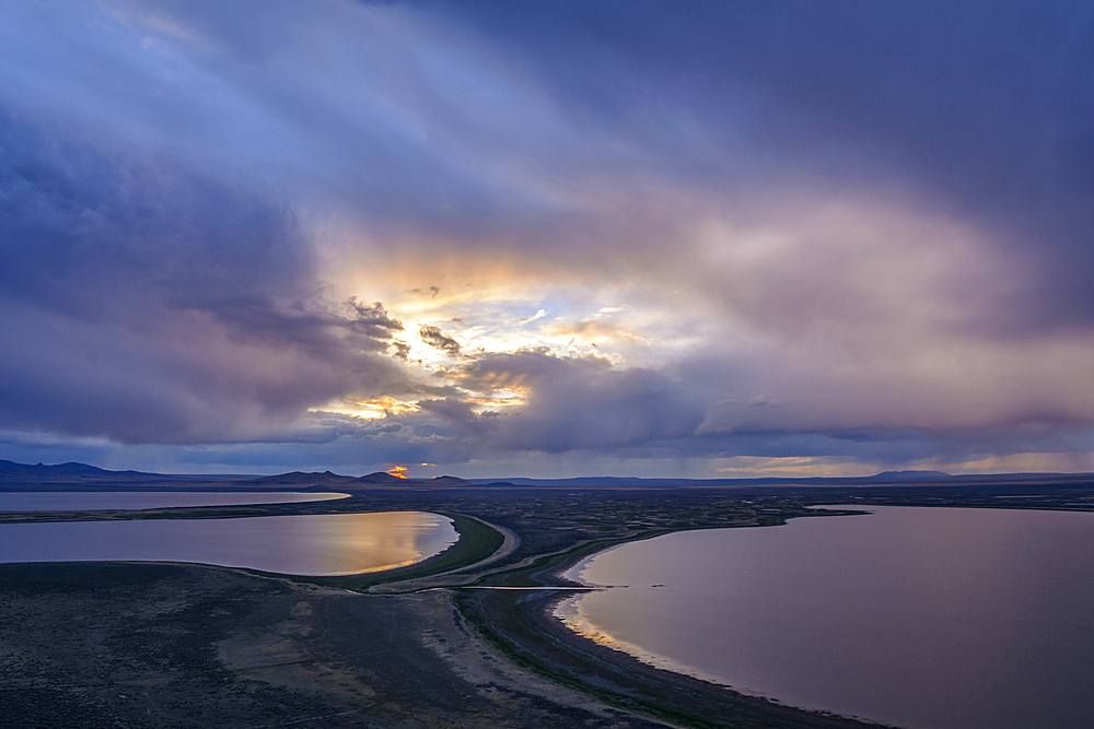 Warner Wetlands from Warner Valley Overlook at Hart Mountain National Antelope Refuge, eastern Oregon.