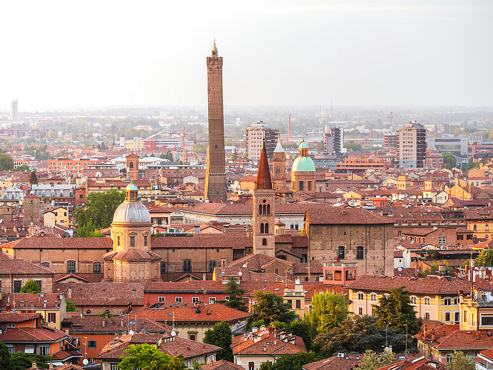 View of Bologna's cityscape from San Michele in Bosco, Bologna, Emilia Romagna, Italy, Europe