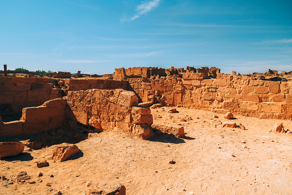 Ruins of the ancient village of Germa, capital of the Garamantes empire, in the Fezzan region, Libya, North Africa, Africa