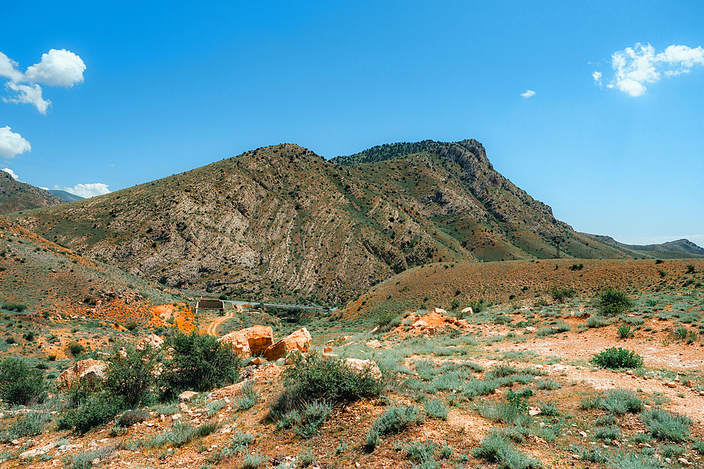 Hiking in Vayots Dzor, known for its red-hued mountains, Armenia (Hayastan), Caucasus, Central Asia, Asia