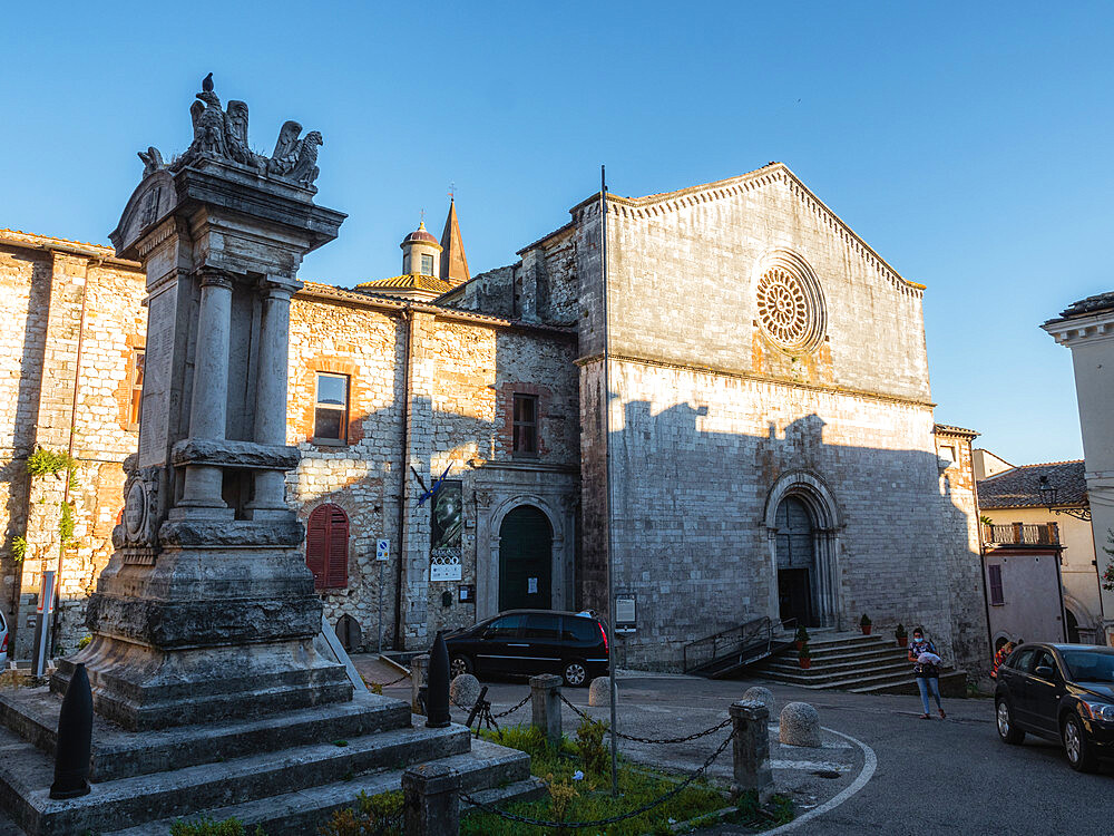 Piazza Vera with St. Francesco in Assisi's Church, Amelia, Umbria, Italy, Europe