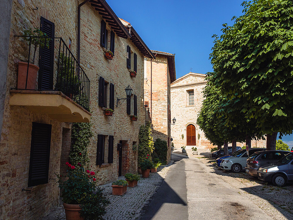 St. Bartolomeo Church in the old town, Montefalco, Umbria, Italy, Europe