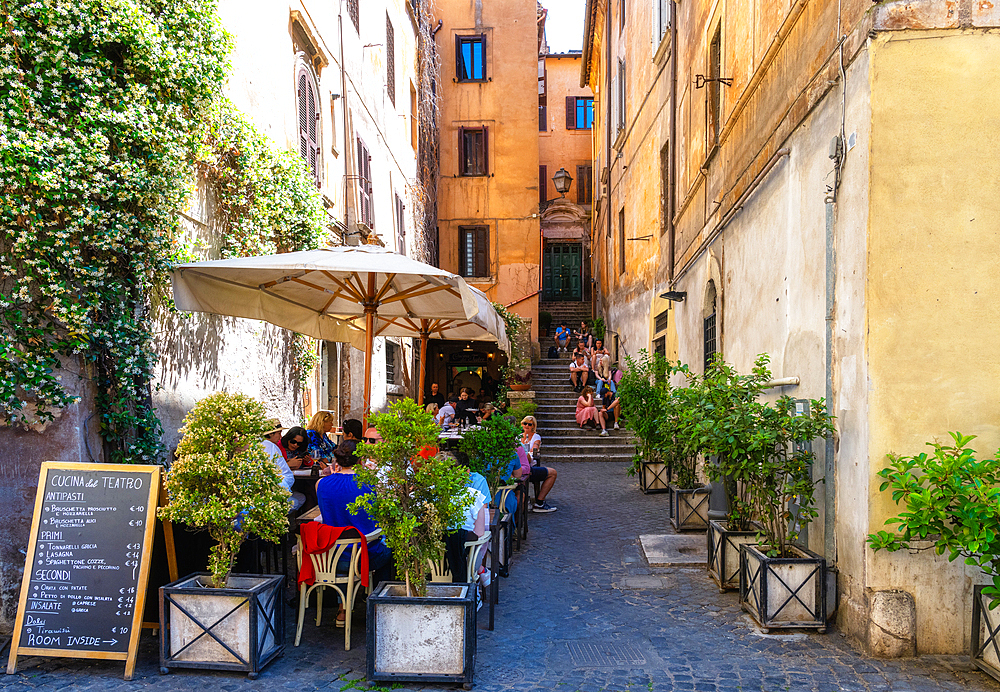 Traditional Italian restaurant in Rome, Italy