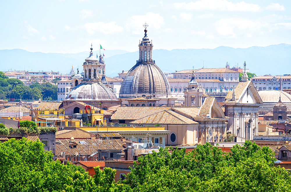 Rome skyline as seen from Gianicolo (Janiculum) Hill, Rome, Lazio, Italy