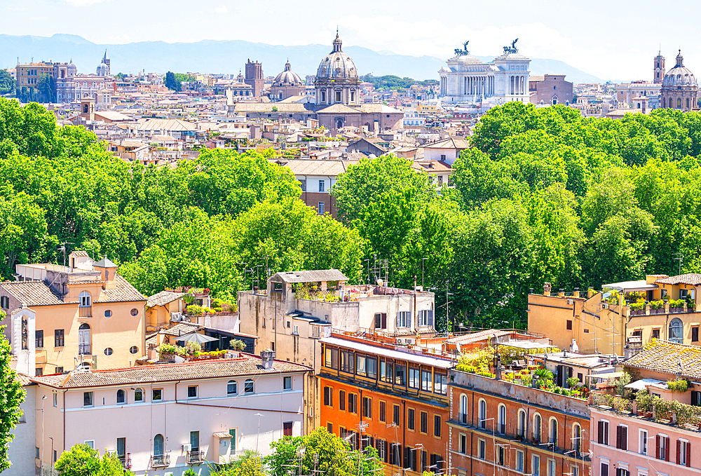 Rome skyline as seen from Gianicolo (Janiculum) Hill, Rome, Italy