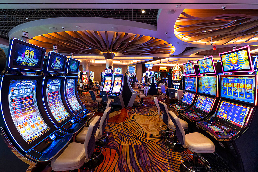 Gambling Slot Machines at the SLS Casino, SLS Hotel, Las Vegas, Nevada, United States of America, North America