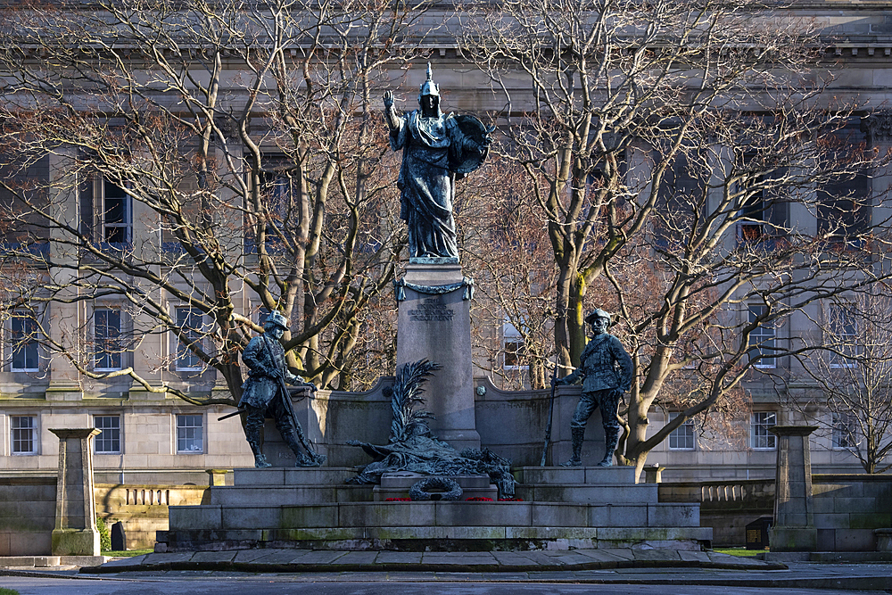 Monument to The Kings Regiment, St. Johns Gardens, Liverpool City Centre, Liverpool, England, United Kingdom, Europe