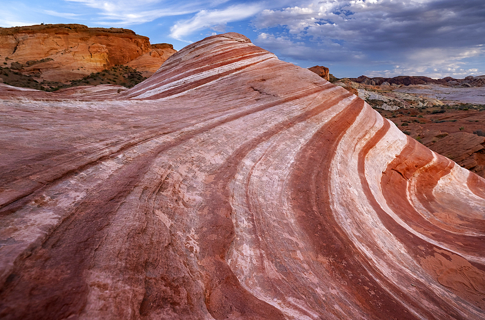 Flowing Lines at the Fire Wave, Valley of Fire State Park, Nevada, United States of America, North America