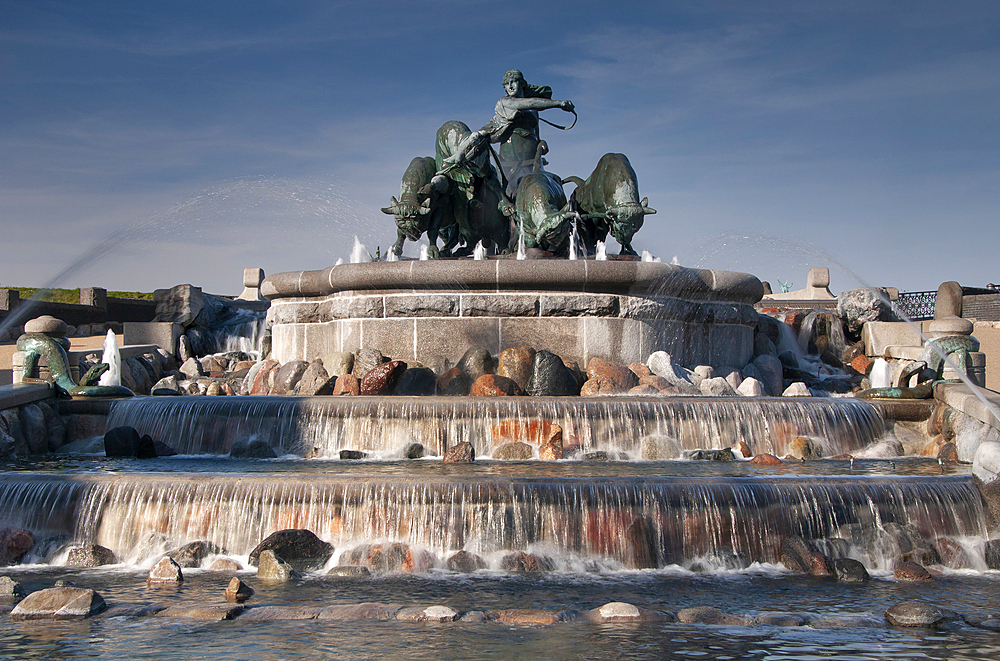 The Gefion Fountain (Gefionspringvandet), Copenhagen, Denmark, Europe