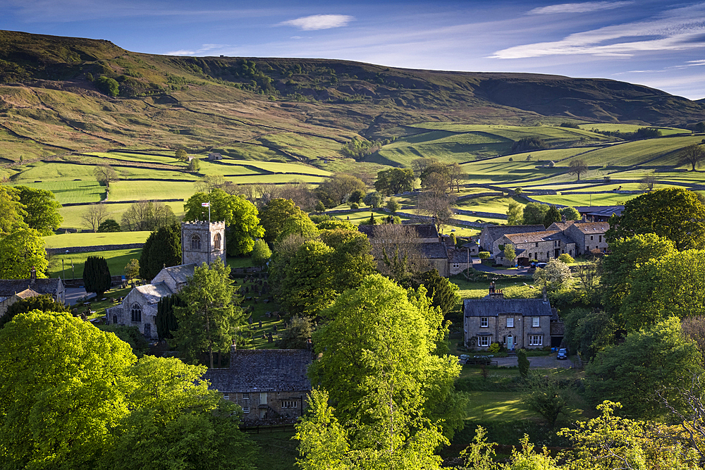 Burnsall Parish Church and Burnsall Village, Wharfedale, Yorkshire Dales National Park, Yorkshire, England, United Kingdom, Europe