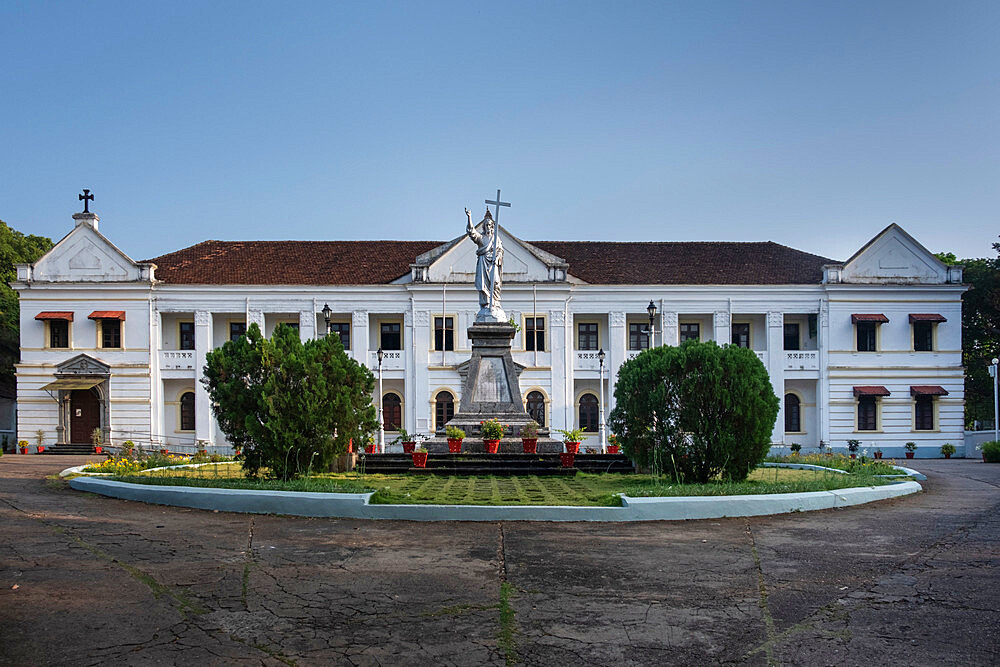 The Archbishops House (Archbishops Palace), Althino, Panjim City, Panjim (Panaji), Goa, India, Asia