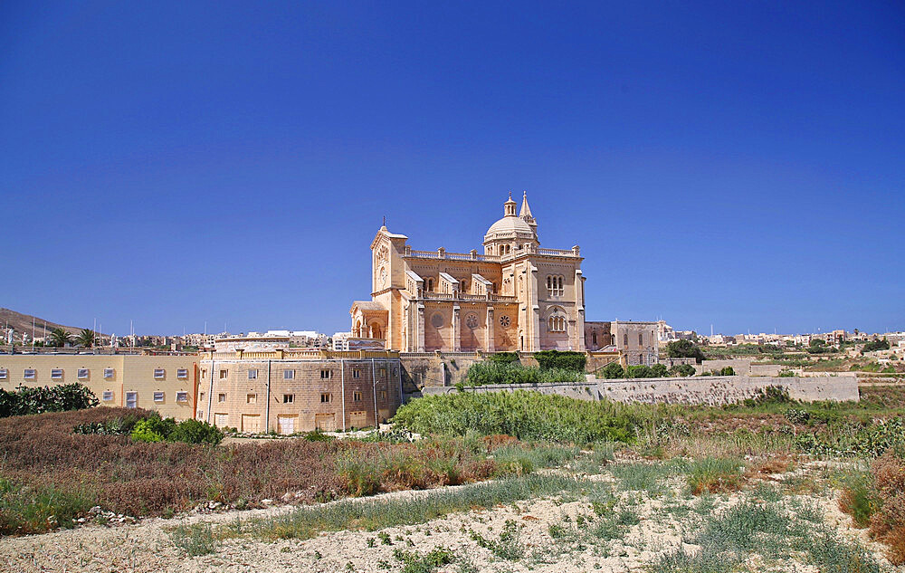 The Basilica of the National Shrine of the Blessed Virgin of Ta' Pinu at Gharb in Gozo, Republic of Malta, Europe