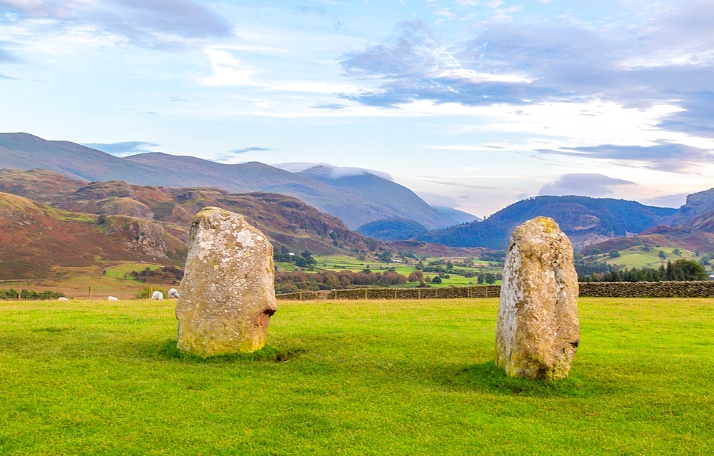 The Neolithic Castlerigg Stone Circle dating from around 3000 BC, near Keswick, Lake District National Park, UNESCO World Heritage Site, Cumbria, England, United Kingdom, Europe