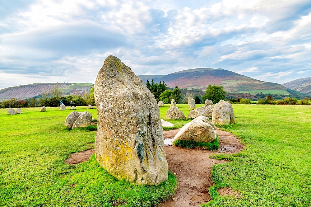 The Neolithic Castlerigg Stone Circle dating from around 3000 BC, near Keswick, Lake District National Park, UNESCO World Heritage Site, Cumbria, England, United Kingdom, Europe