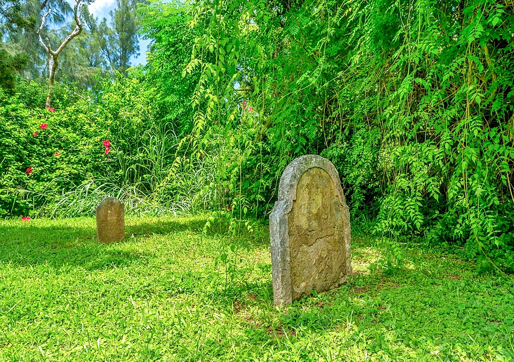 The Convict Cemetery, containing graves of 19th century convicts transported from UK, 13 marked, Sandys, Bermuda, Atlantic, North America