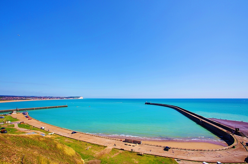 Newhaven harbour from where Oscar Wilde, Edward VIII, Operation Jubilee (the 1942 Dieppe Raid) and Lord Lucan sailed for Normandy, France, Newhaven, East Sussex, England, United Kingdom, Europe