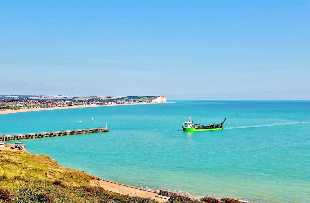 Newhaven harbour from where Oscar Wilde, Edward VIII, Operation Jubilee (the 1942 Dieppe Raid) and Lord Lucan sailed for Normandy, France, Newhaven, East Sussex, England, United Kingdom, Europe