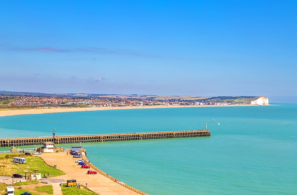 Newhaven harbour from where Oscar Wilde, Edward VIII, Operation Jubilee (the 1942 Dieppe Raid) and Lord Lucan sailed for Normandy, France, Newhaven, East Sussex, England, United Kingdom, Europe