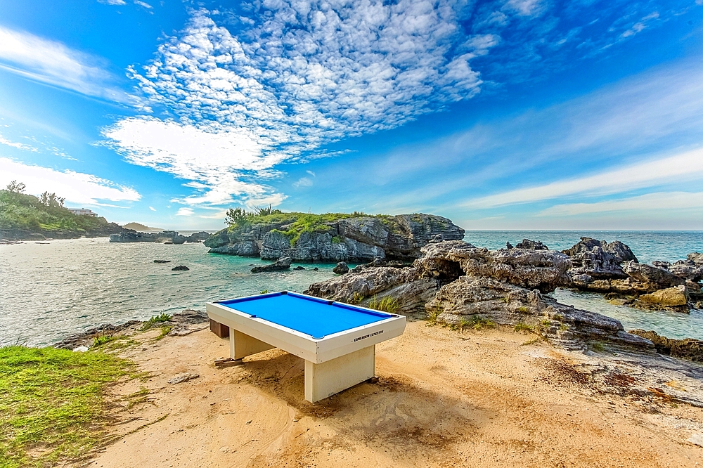 Pool by the Sea, Tobacco Bay, Bermuda, North Atlantic, North America