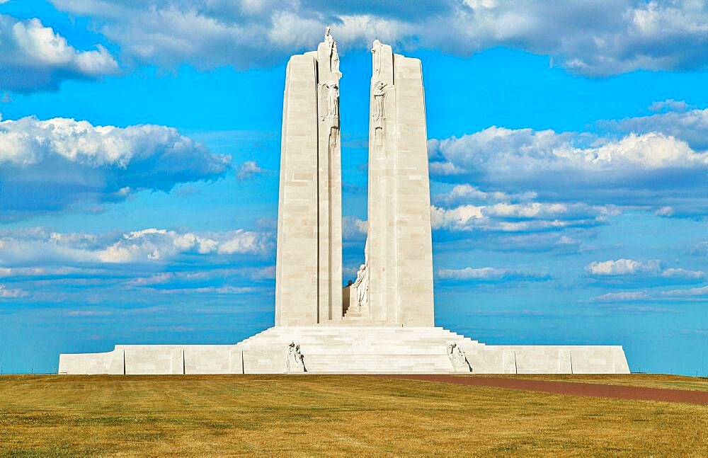 The Canadian National Vimy Memorial in Northern France, a memorial to 60,000 Canadians killed or missing in WW1.