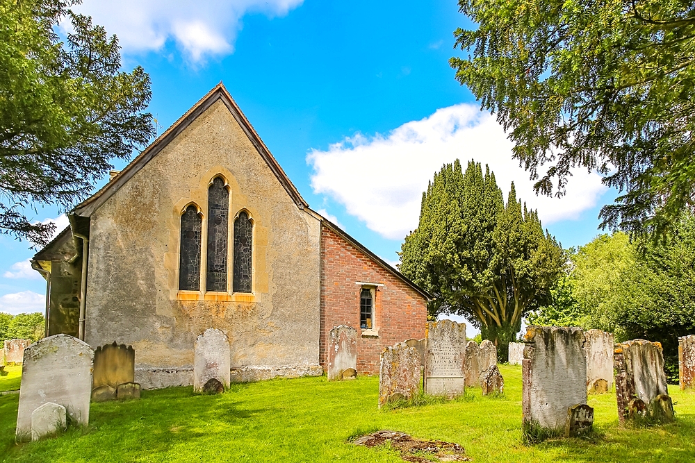 The Grade I listed St. Thomas a Becket Church, a redundant Anglican church, in Capel, near Tunbridge Wells, Kent, England, United Kingdom, Europe