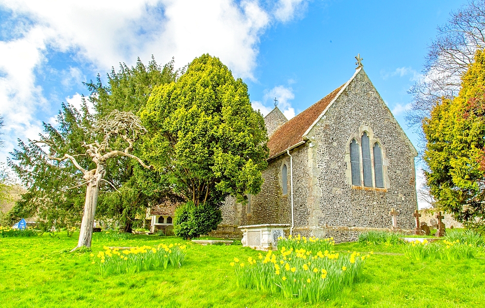 St. Andrew's Church, Jevington, East Sussex, England, United Kingdom, Europe