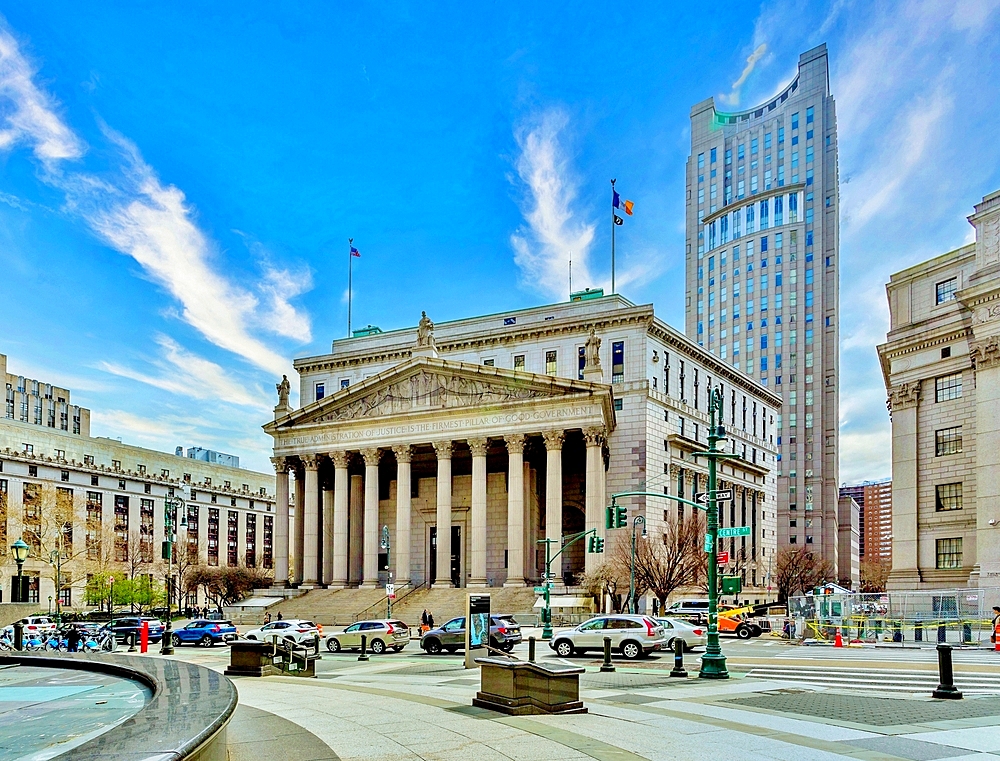 The New York State Supreme Court Building on Foley Square in the Civic Centre area of Manhattan, New York, United States of America, North America