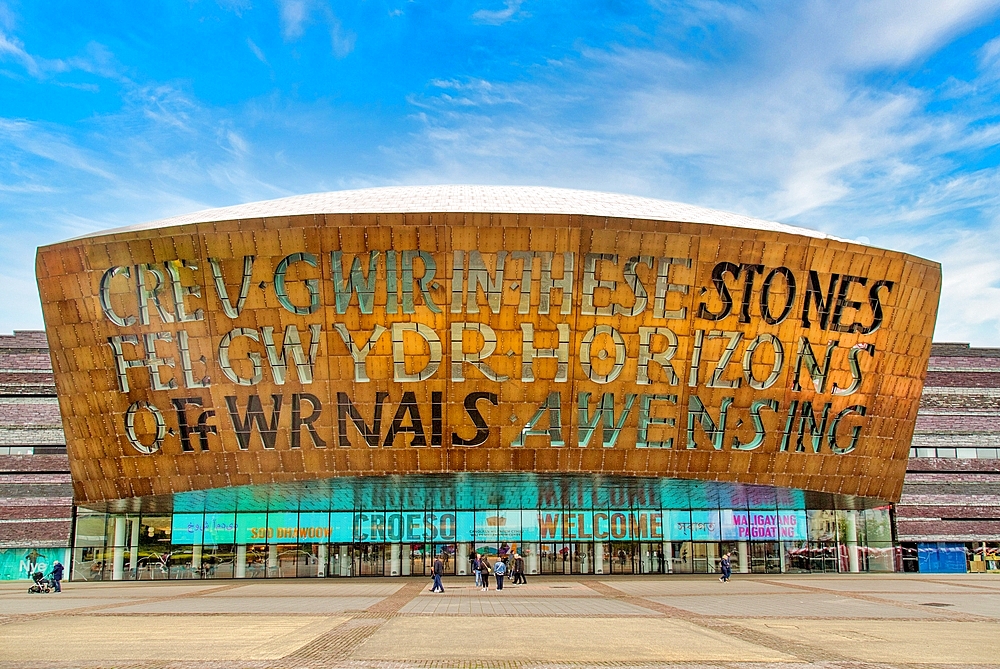 Wales Millennium Centre, Wales national arts centre, opened 2004, Cardiff Bay, Cardiff, Wales, United Kingdom, Europe