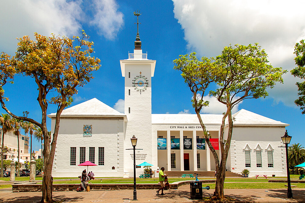 City Hall and Arts Centre, Hamilton, Bermuda, Atlantic, Central America