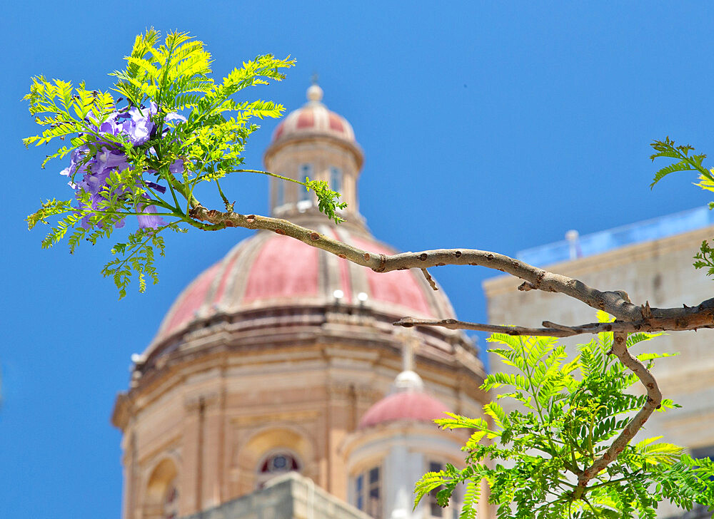 The 17th century Collegiate Church of Saint Lawrence, the original conventual church for the Knights of St. John, Valletta, Malta, Mediterranean, Europe