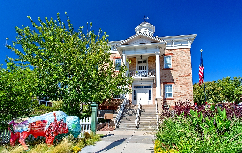 The St George Pioneer Courthouse in St George, Utah, USA. It is the oldest public building still standing in Washington County, Utah. Built in 1870 it was used as the county courthouse until 1960.