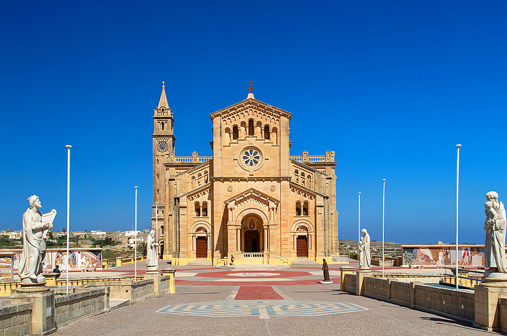 The Basilica of the National Shrine of the Blessed Virgin of Ta' Pinu at Gharb in Gozo, Republic of Malta, Europe