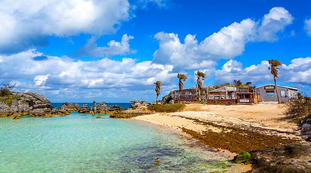 Tobacco Bay, at the North East of Bermuda, is a popular tourist attraction for its beach and snorkeling. It was the scene of Bermuda's Gunpowder Plot in 1775 when locals stole British gunpowder and sent it to America to arm those seeking independence.