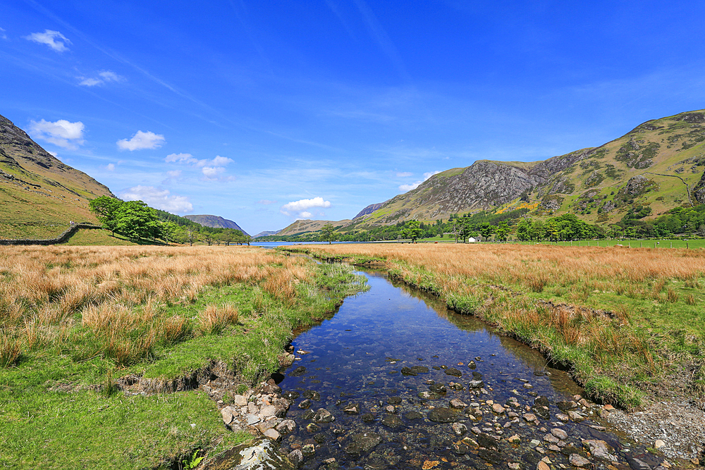 Warnscale Beck, flowing into Buttermere lake, Cumbria, UK