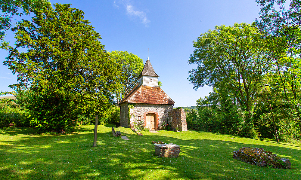 The Church of the Good Shepherd on the South Downs at Lullington, East Sussex, United Kingdom