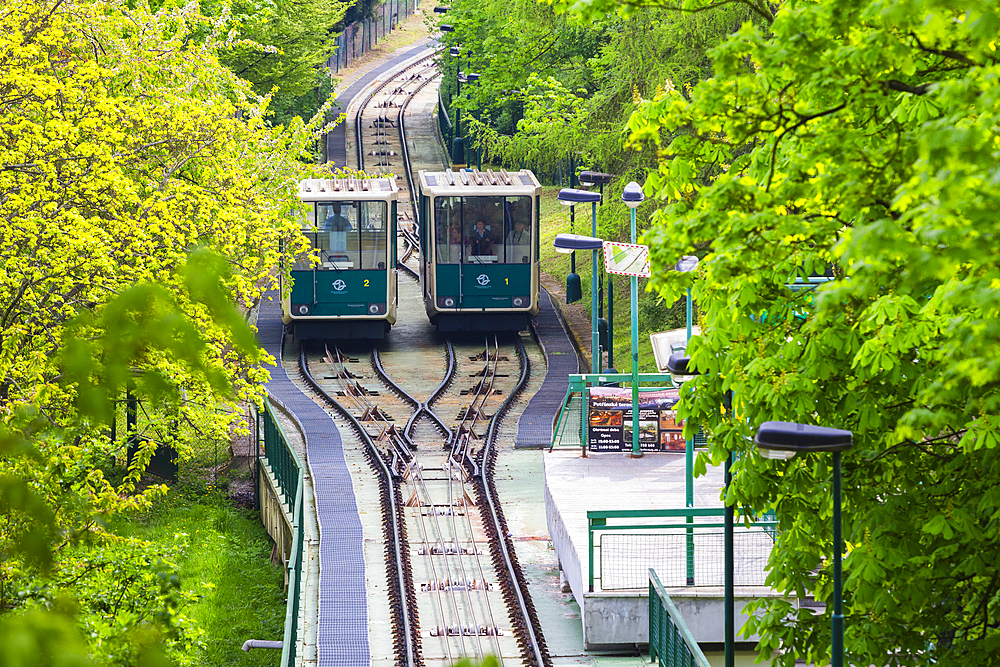 Funicular to Petrin Hill, Prague, Czechia, Europe