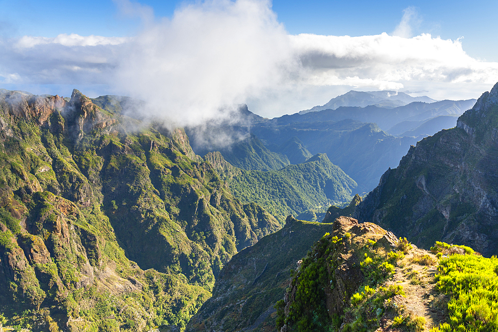 Mountains around Pico do Arieiro peak, Santana, Madeira, Portugal, Atlantic, Europe