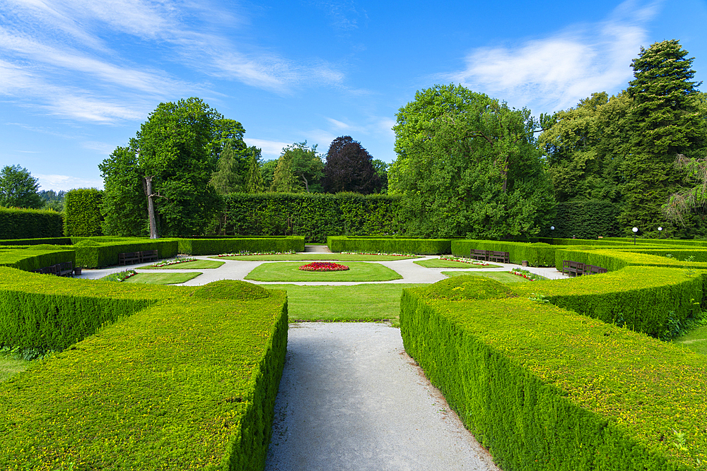 Zamecky Park (The Castle Garden), Cesky Krumlov, South Bohemian Region, Czech Republic (Czechia), Europe