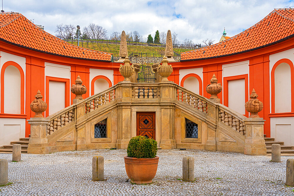 Exterior of Baroque Troja Chateau in spring, Prague, Bohemia, Czech Republic