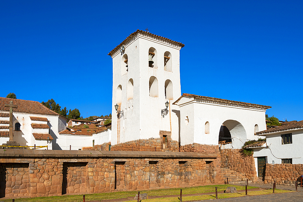 Archaeological site of Chinchero and Iglesia de Nuestra Senora de la Natividad Church, Chinchero, Sacred Valley, Urubamba Province, Cusco (Cuzco) Region, Peru, South America