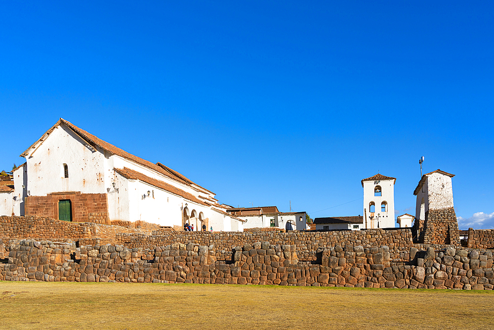 Archaeological site of Chinchero and Iglesia de Nuestra Senora de la Natividad Church, Chinchero, Sacred Valley, Urubamba Province, Cusco (Cuzco) Region, Peru, South America