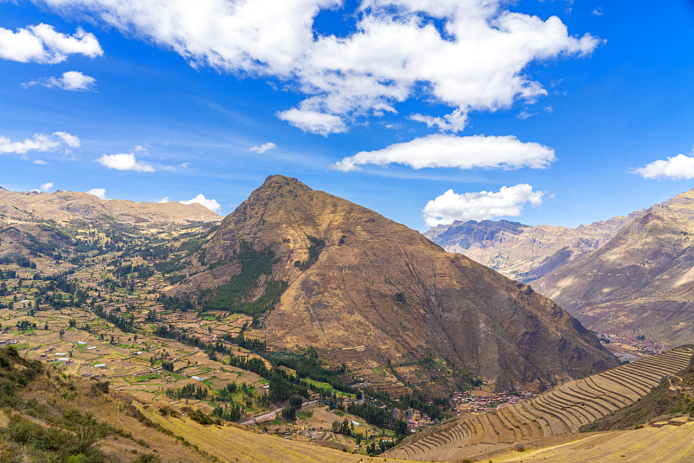 Terraces at Pisaq (Pisac), UNESCO World Heritage Site, Pisaq, Sacred Valley, Urubamba Province, Cusco (Cuzco) Region, Peru, South America