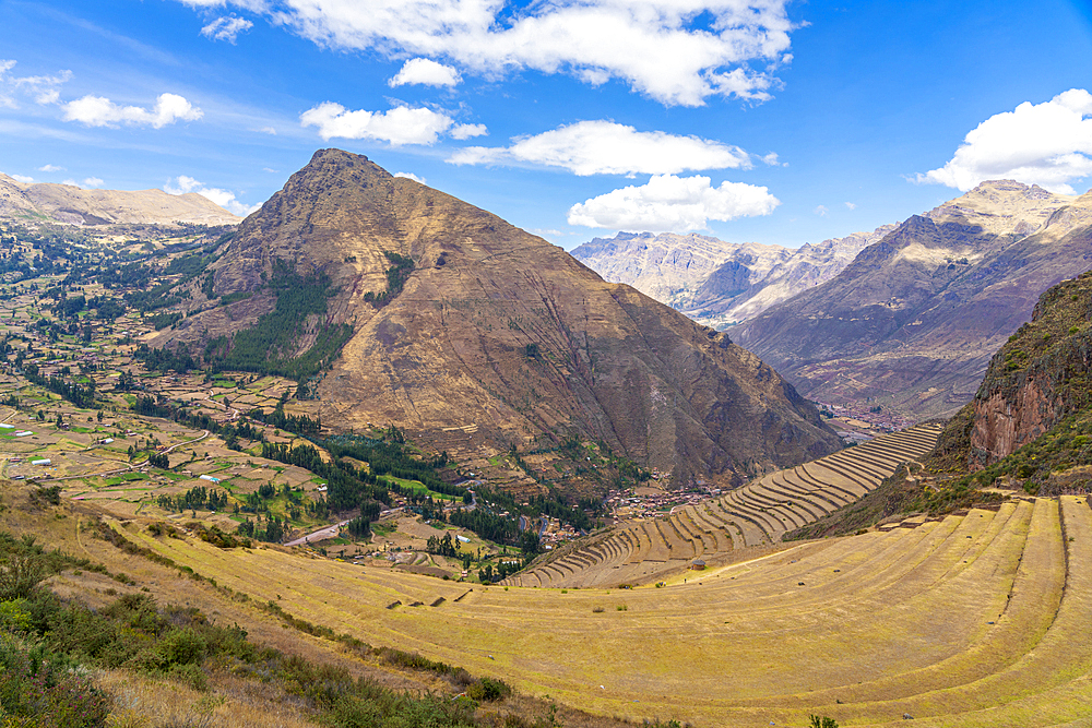 Terraces at Pisaq (Pisac), UNESCO World Heritage Site, Pisaq, Sacred Valley, Urubamba Province, Cusco (Cuzco) Region, Peru, South America