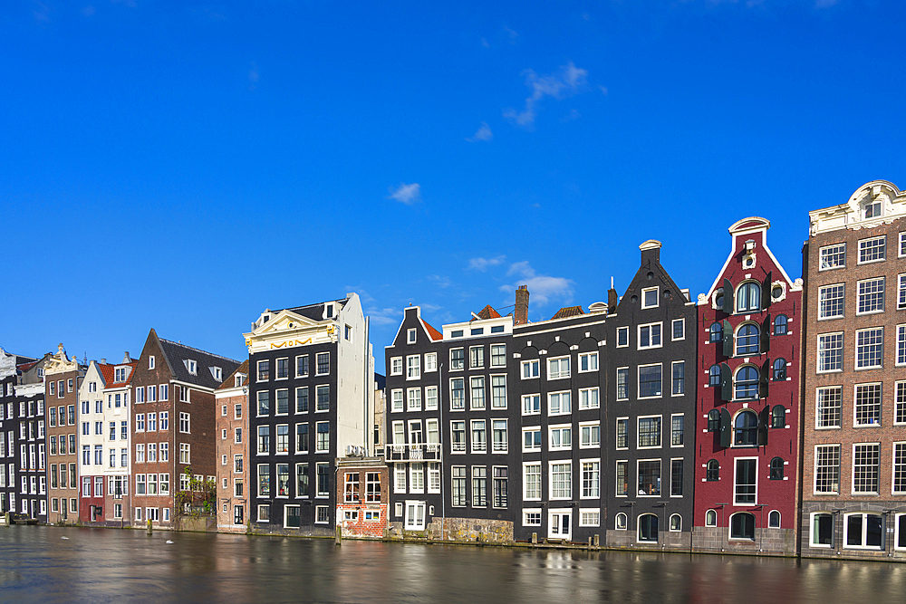 Dancing houses at Damrak, Amsterdam, The Netherlands, Europe