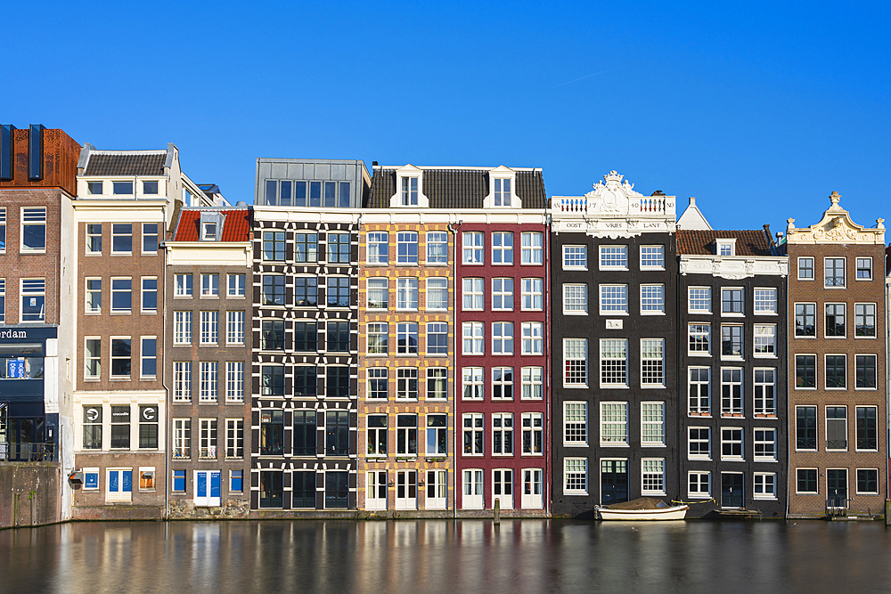 Dancing houses at Damrak, Amsterdam, The Netherlands, Europe