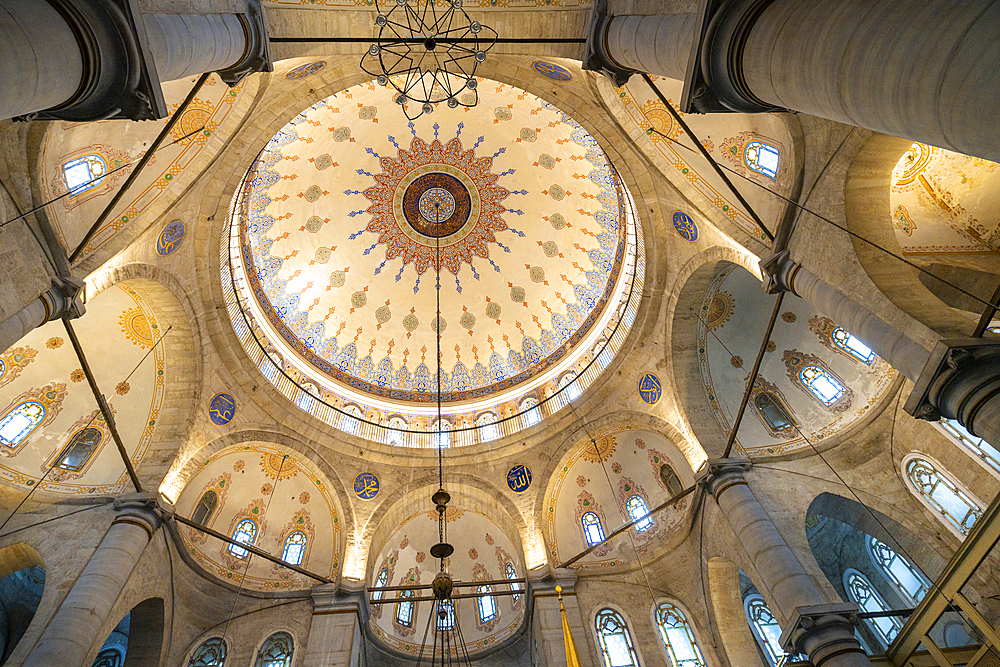 Ceiling of Eyup Mosque, Eyup, Istanbul, Turkey, Europe